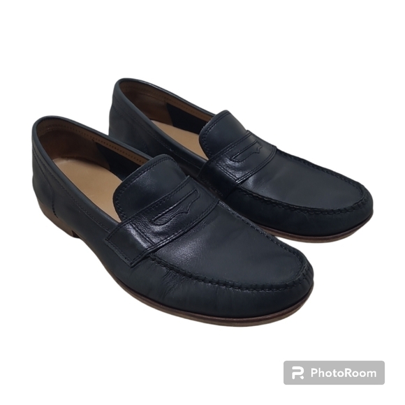 Cole Haan Matt Black Leather Penny Loafers Size Men's 10 M C21294 - Picture 2 of 14